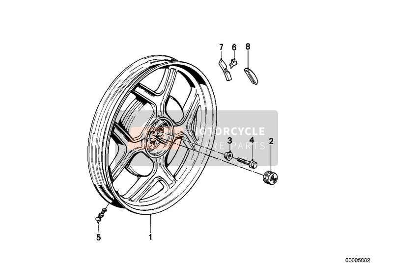 CAST RIM, REAR 2