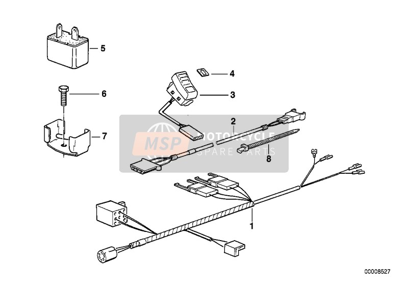 BMW K 75 S (0563,0572) 1995 Kabelset nummerbordlicht voor een 1995 BMW K 75 S (0563,0572)