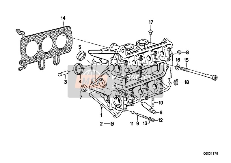 BMW K 75 S (0563,0572) 1994 Testata per un 1994 BMW K 75 S (0563,0572)