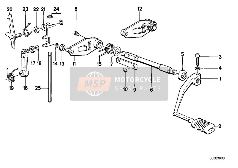 BMW K 75 S (0563,0572) 1989 SPEED TRANSMISSION SHIFTING PARTS for a 1989 BMW K 75 S (0563,0572)