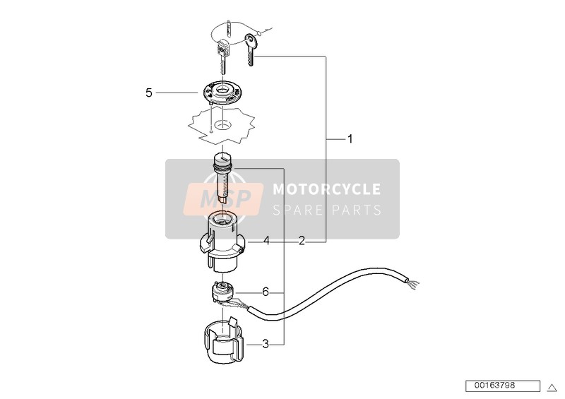 BMW K 100 83 (0501,0511) 1984 Interruttore accensione E illuminazione per un 1984 BMW K 100 83 (0501,0511)