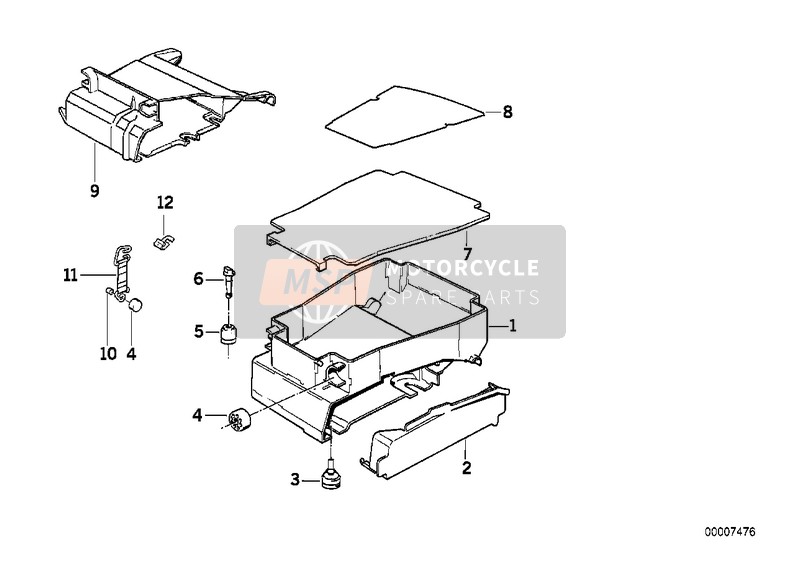 BMW K 100 83 (0501,0511) 1986 TOOL BOX for a 1986 BMW K 100 83 (0501,0511)