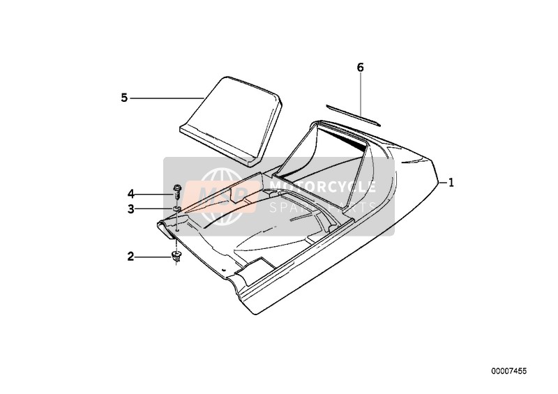 BMW K 100 83 (0501,0511) 1986 TAIL PART UPPER 2 for a 1986 BMW K 100 83 (0501,0511)