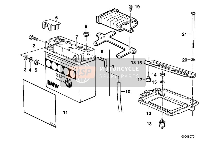 BMW K 100 83 (0501,0511) 1988 BATTERY for a 1988 BMW K 100 83 (0501,0511)