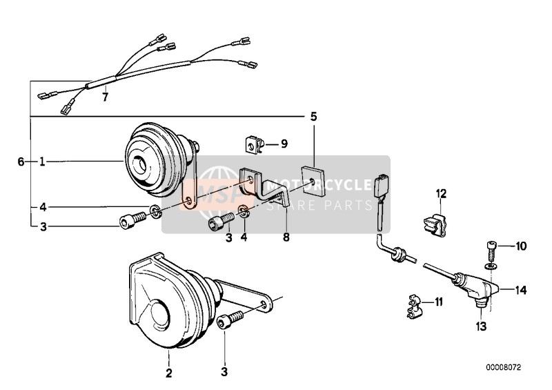 BMW K 100 83 (0501,0511) 1988 Claxon, Pulsgenerator Snelheidsmeter voor een 1988 BMW K 100 83 (0501,0511)