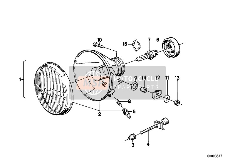 BMW K 100 83 (0501,0511) 1985 Faro para un 1985 BMW K 100 83 (0501,0511)