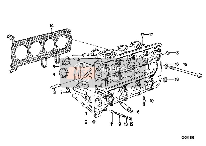 BMW K 100 83 (0501,0511) 1985 Testata per un 1985 BMW K 100 83 (0501,0511)