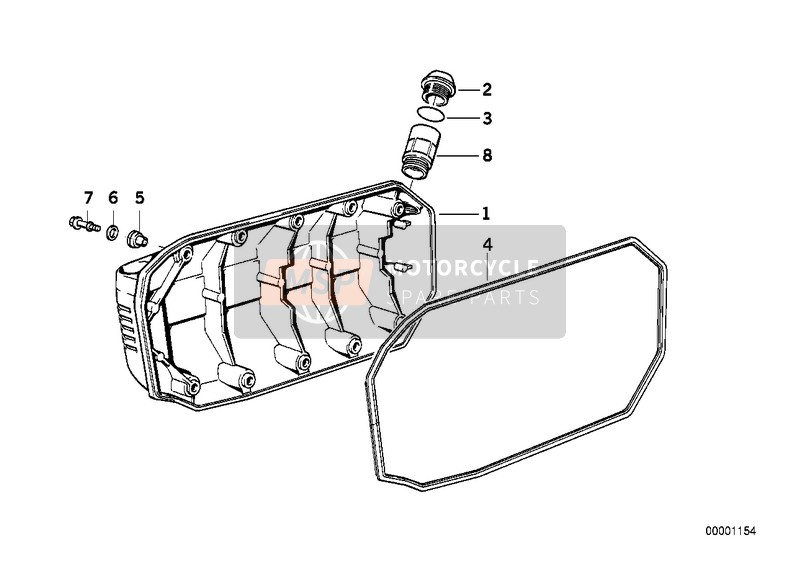 BMW K 100 83 (0501,0511) 1985 Couvercle de carter-moteur pour un 1985 BMW K 100 83 (0501,0511)