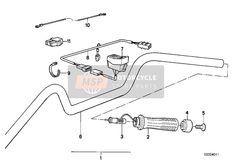 BMW K 100 83 (0501,0511) 1988 RETROFIT KIT, HEATED HANDLE for a 1988 BMW K 100 83 (0501,0511)