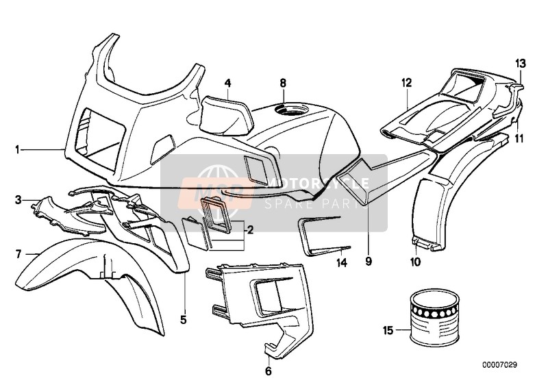 BMW K 100 LT 87 (0506,0516) 1986 PAINTED PARTS 655 STRATOSGRAU for a 1986 BMW K 100 LT 87 (0506,0516)