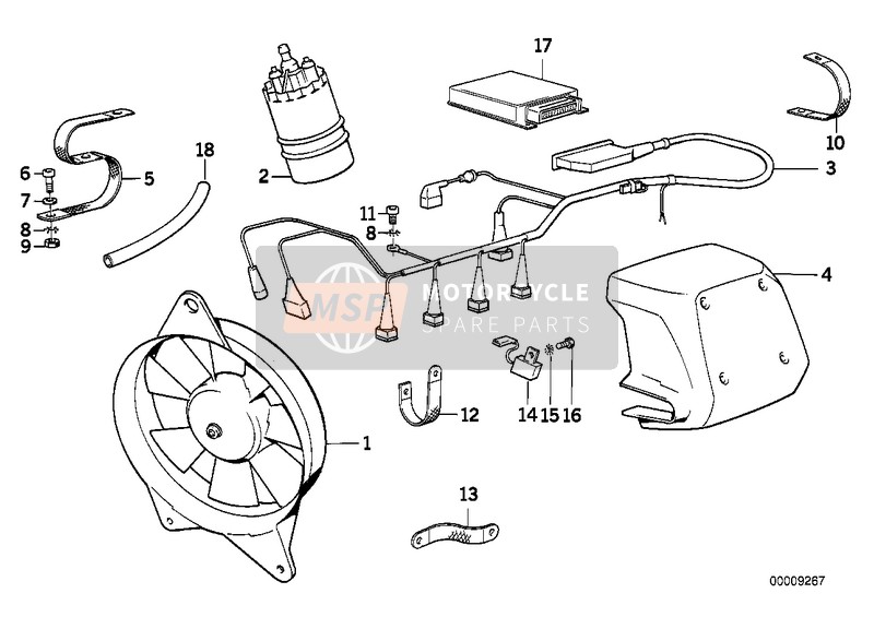 BMW K 100 LT 87 (0506,0516) 1989 Kit anti-interferenza 2 per un 1989 BMW K 100 LT 87 (0506,0516)