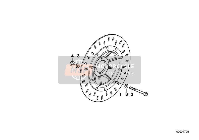 BMW K 100 LT 87 (0506,0516) 1989 Rotor de freno, delantero para un 1989 BMW K 100 LT 87 (0506,0516)