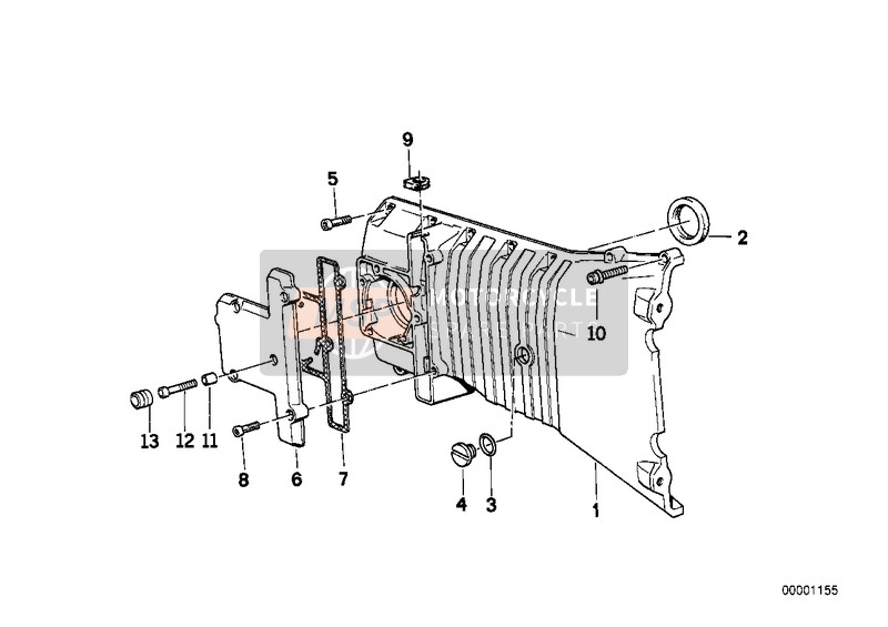 BMW K 100 RS 83 (0502,0503,0513) 1983 Couvercle de carter de distribution pour un 1983 BMW K 100 RS 83 (0502,0503,0513)