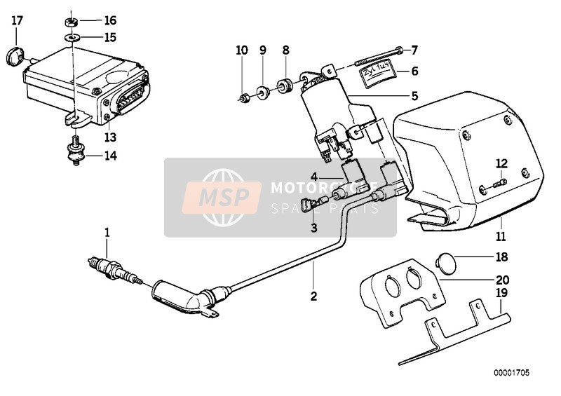 BMW K 100 RS 83 (0502,0503,0513) 1983 Sistema de encendido para un 1983 BMW K 100 RS 83 (0502,0503,0513)