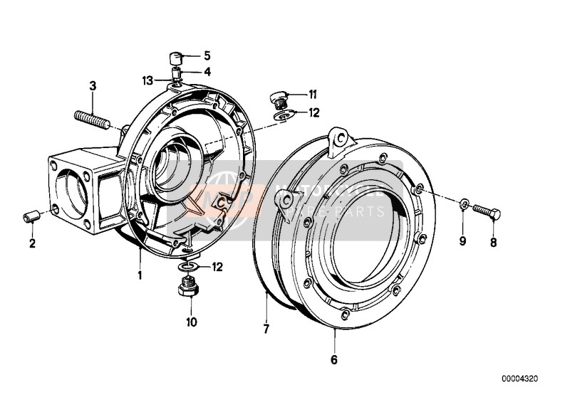 BMW K 100 RS 83 (0502,0503,0513) 1983 Mécanisme pont AR-Carter/Couvercle pour un 1983 BMW K 100 RS 83 (0502,0503,0513)