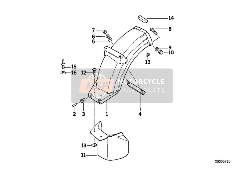 BMW K 100 RS (0523,0533) 1991 Enjoliveur de roue arrière pour un 1991 BMW K 100 RS (0523,0533)