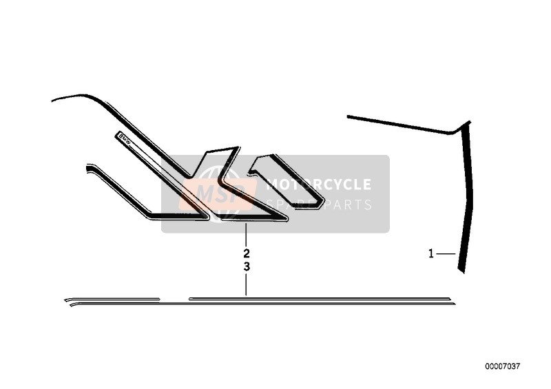 BMW K 1 (0525,0535) 1993 Autocollant pour un 1993 BMW K 1 (0525,0535)
