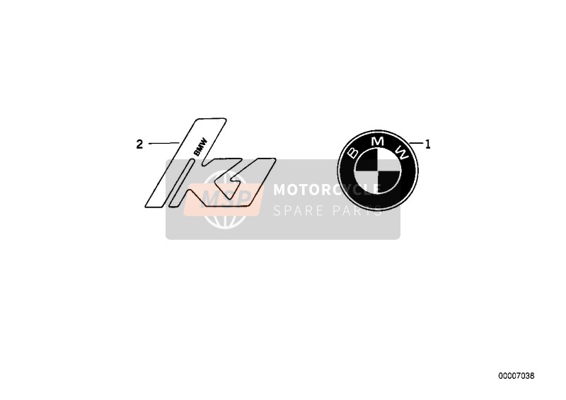 BMW K 1 (0525,0535) 1990 Insignia para un 1990 BMW K 1 (0525,0535)