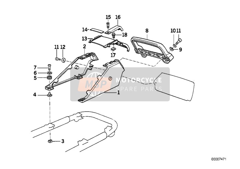 BMW K 1 (0525,0535) 1990 Bench seat 3 for a 1990 BMW K 1 (0525,0535)