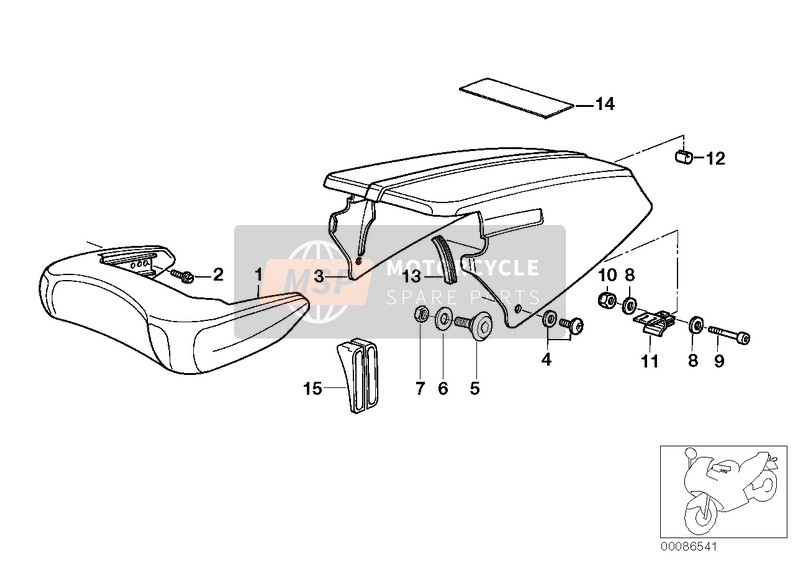 BMW K 1 (0525,0535) 1990 Asiento de banco 1 para un 1990 BMW K 1 (0525,0535)