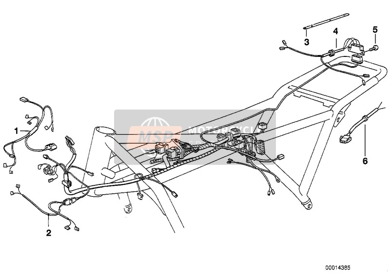 61121459954, Wiring Turn Signal Rear, BMW, 0