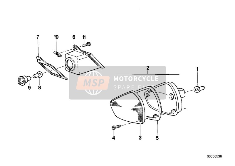 BMW K 1 (0525,0535) 1990 Luz intermitente para un 1990 BMW K 1 (0525,0535)