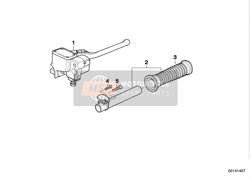 BMW K 1 (0525,0535) 1992 Poignee complette droite pour un 1992 BMW K 1 (0525,0535)