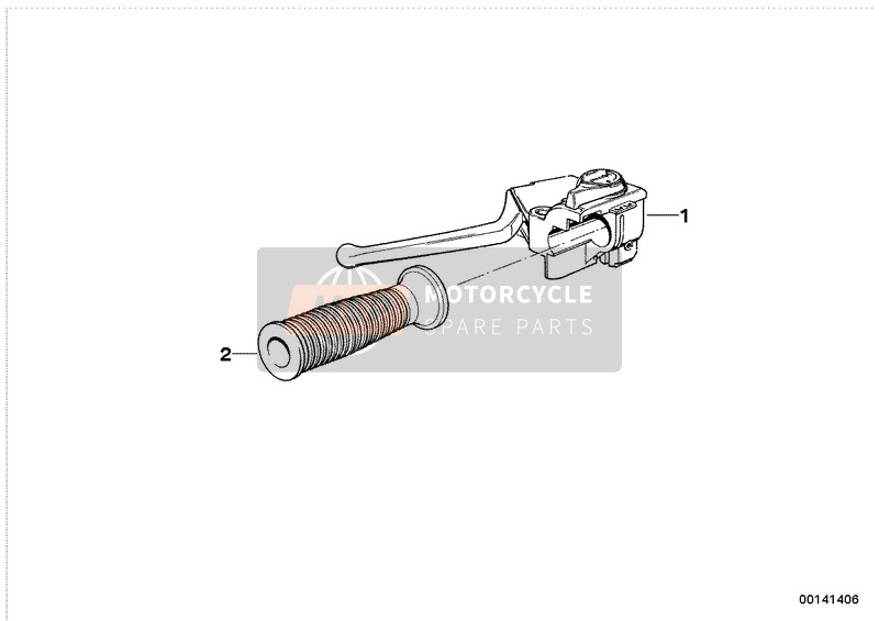 BMW K 1 (0525,0535) 1991 Handgreep kompleet links voor een 1991 BMW K 1 (0525,0535)