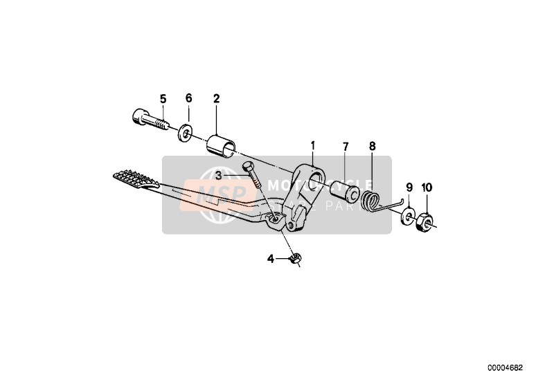 BMW K 1 (0525,0535) 1991 REAR WHEEL BRAKE, BRAKE LEVER for a 1991 BMW K 1 (0525,0535)