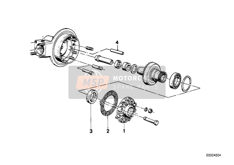 BMW R 100 /7T 1979 Mécanisme pont AR-Couvercle de carter pour un 1979 BMW R 100 /7T