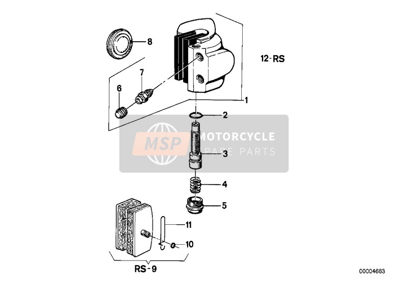 BMW R 100 /7T 1984 Remzadel, voor voor een 1984 BMW R 100 /7T