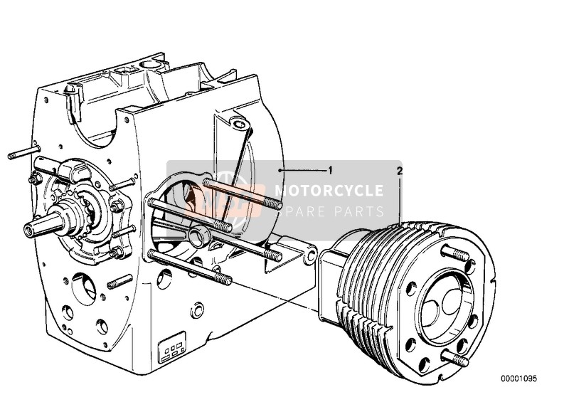 BMW R 100 /7T 1978 Propulsor / Cilindro con pistones para un 1978 BMW R 100 /7T