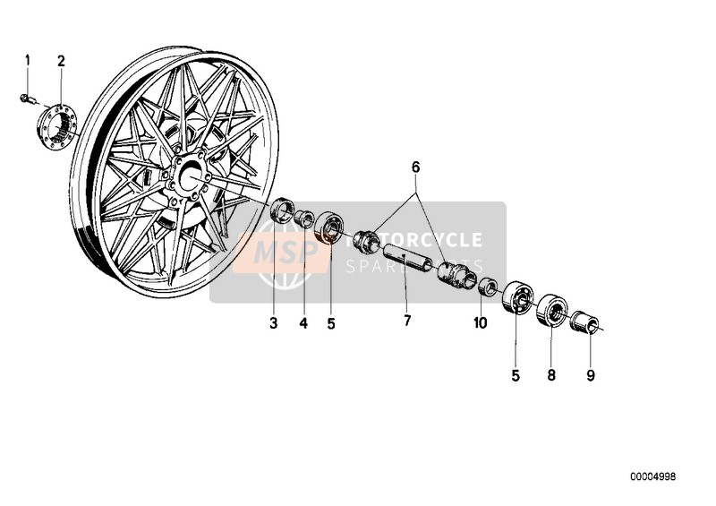 BMW R 100 /7T 1976 Parti di attacco mozzo ruota posteriore 2 per un 1976 BMW R 100 /7T