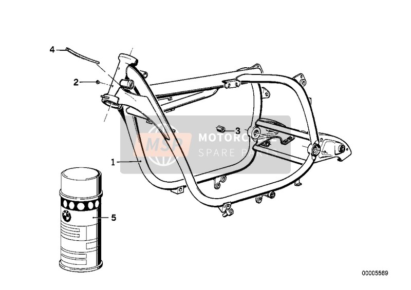 BMW R 100 /7T 1980 Voorframe voor een 1980 BMW R 100 /7T