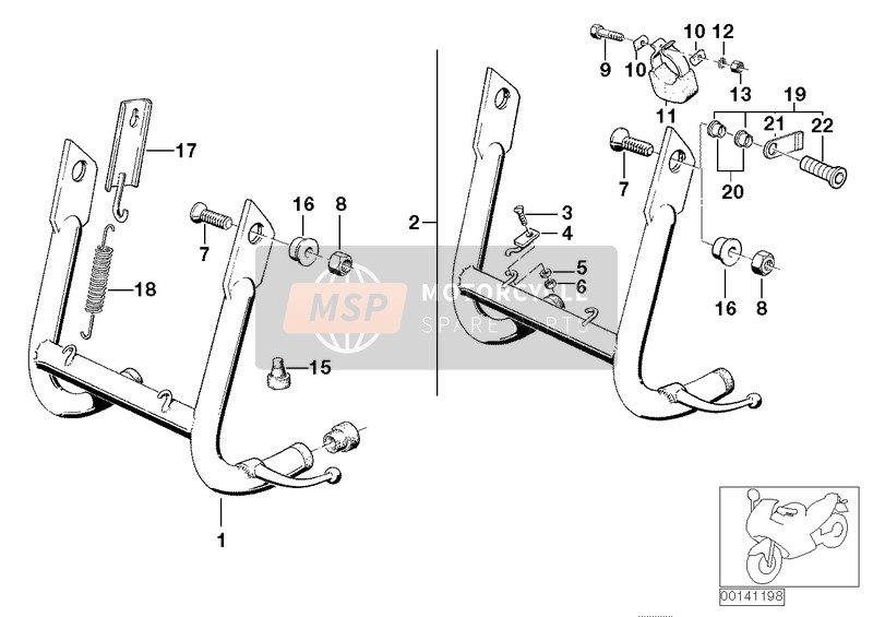 BMW R 100 /7T 1984 Center stand for a 1984 BMW R 100 /7T