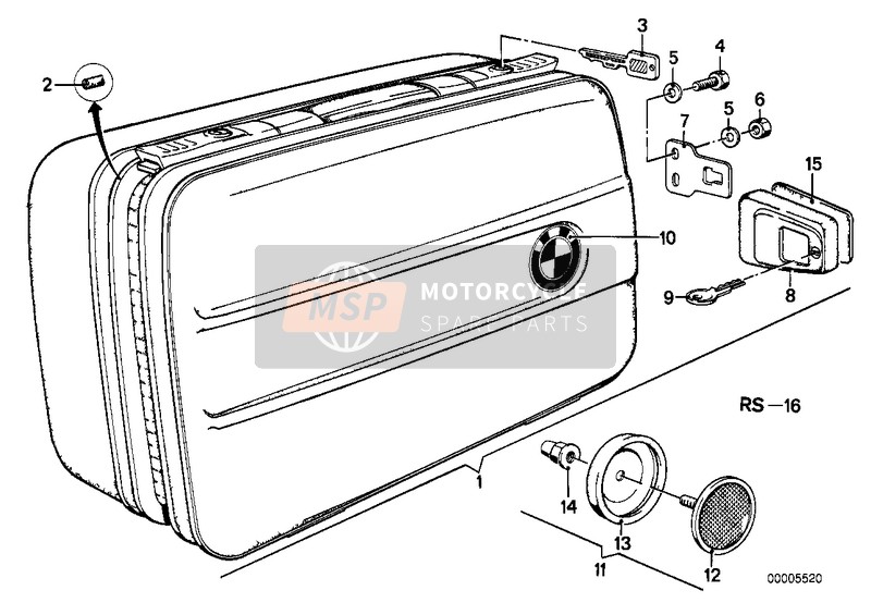 BMW R 100 /7T 1979 Serie di motovaligia per un 1979 BMW R 100 /7T