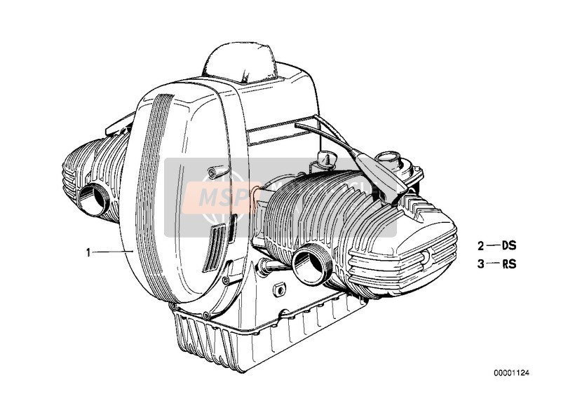 BMW R 100 /7T 1980 ENGINE 1 for a 1980 BMW R 100 /7T