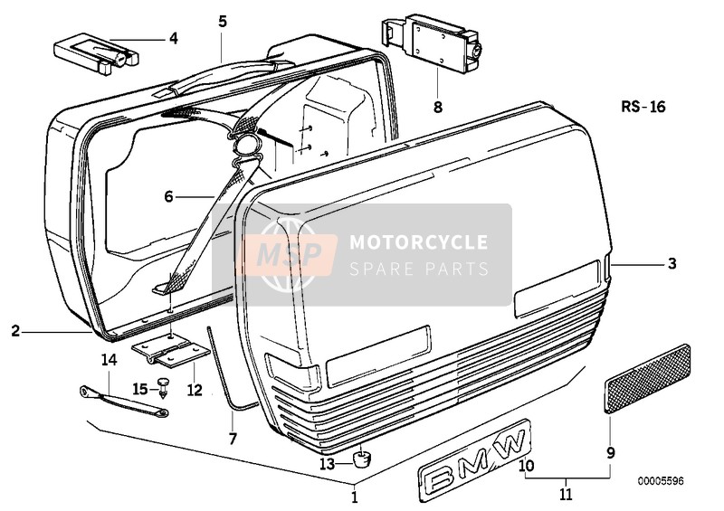 BMW R 100 /7T 1978 Valise touring 1 pour un 1978 BMW R 100 /7T