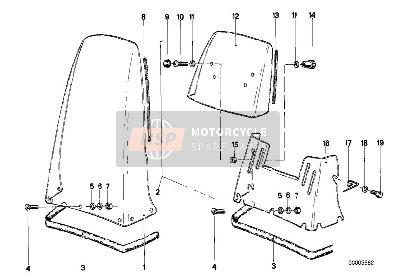 BMW R 100 /7T 1976 FULL TRIM/WINDSHIELD for a 1976 BMW R 100 /7T