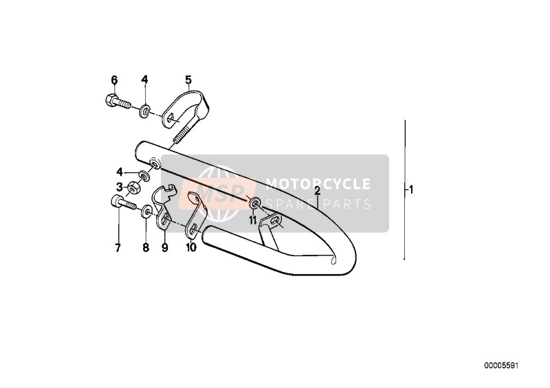 BMW R 100 /7T 1983 Etrier de protection pour un 1983 BMW R 100 /7T