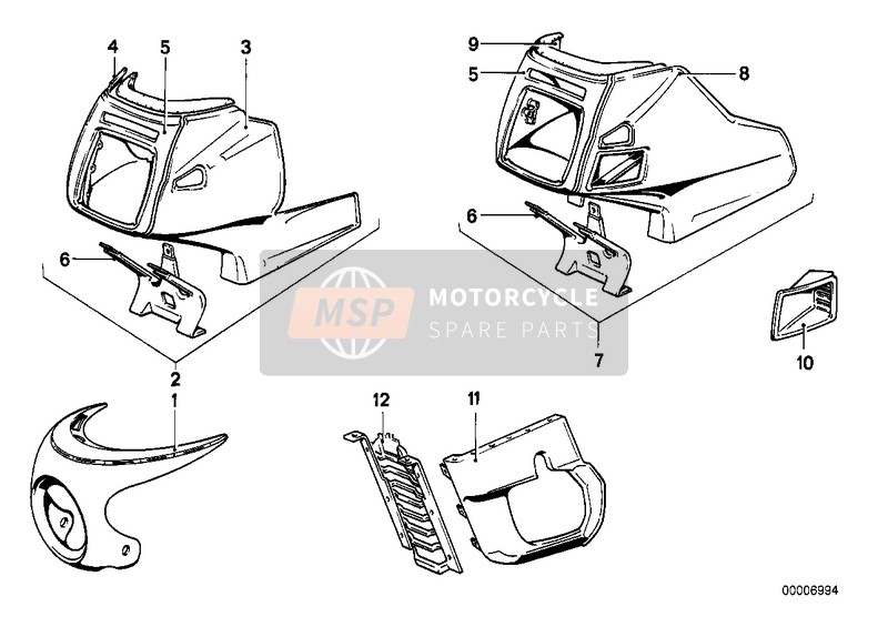 BMW R 100 /7T 1979 Partes barnizadas 597 minzgrün 1 para un 1979 BMW R 100 /7T