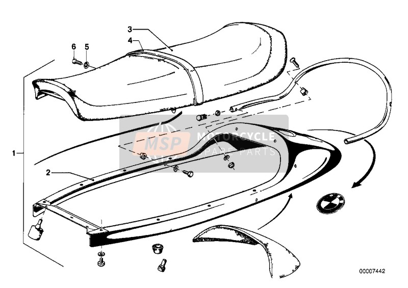 BMW R 100 /7T 1978 Banquette de siège pour un 1978 BMW R 100 /7T