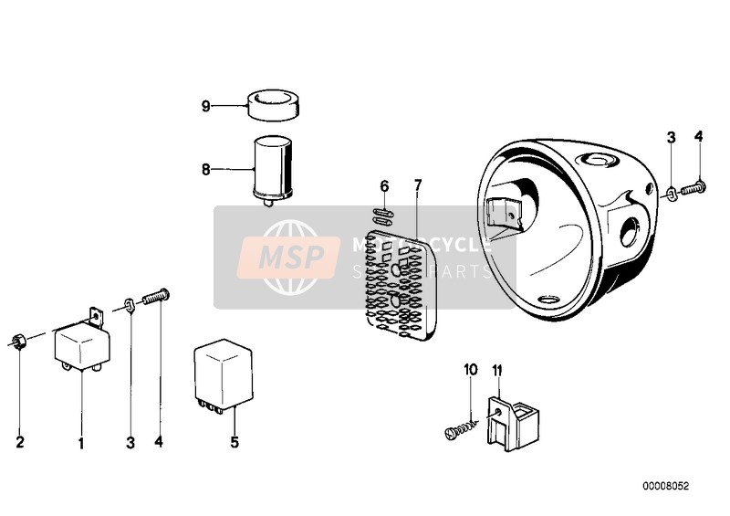 BMW R 100 /7T 1978 Sistema de iluminacion para un 1978 BMW R 100 /7T