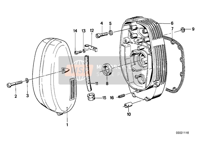 11141337349, Couvercle De Carter De Distribution,Noir, BMW, 0