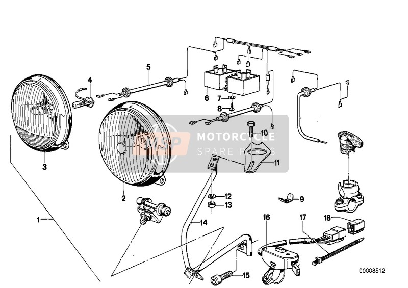 BMW R 100 /7T 1981 Projecteurs additionnels pour un 1981 BMW R 100 /7T