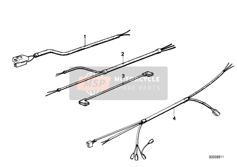 BMW R 100 /7T 1979 Kabelset nummerbordlicht voor een 1979 BMW R 100 /7T