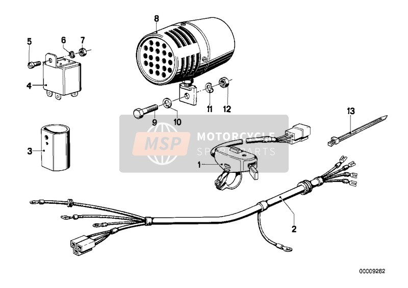 BMW R 100 /7T 1976 Sirene voor een 1976 BMW R 100 /7T