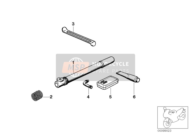 BMW R 100 /7T 1978 Necessaire de Raparation pour pneus pour un 1978 BMW R 100 /7T