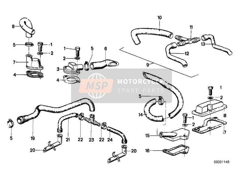 BMW R 100 /7T 1979 ENGINE VENTILATION for a 1979 BMW R 100 /7T