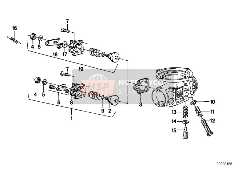 BMW R 100 /7T 1983 Corpo starter carburatore per un 1983 BMW R 100 /7T